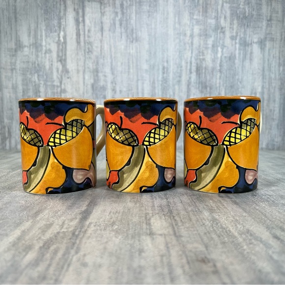 6 Starbucks Coffee Mug Cup Bellini Ciao Italya Hand Made In Italy Acorn Nuts - Picture 3 of 16